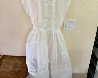 Vintage 50er 1950er Baumwollkleid von Doris Dodson s