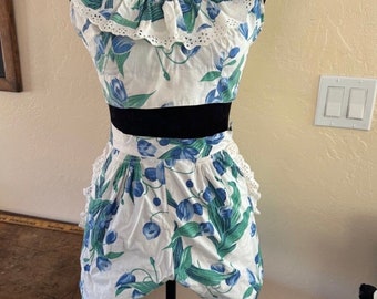 Junard Dallas Vintage 1950s set shorts shirt floral Bermuda