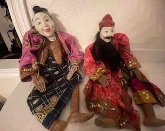 Antique Indonesian marionettes