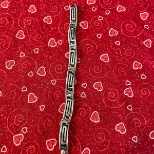 Mexico 925 Silver Mid Century Link Bracelet