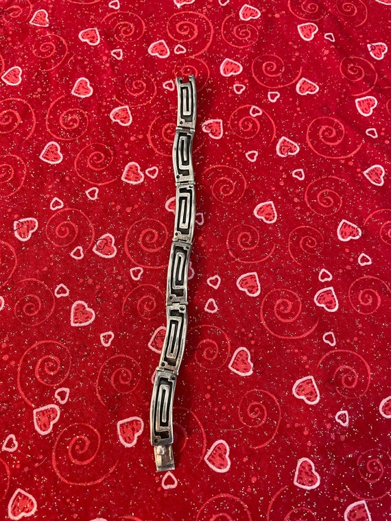 Mexico 925 Silver Mid Century Link Bracelet