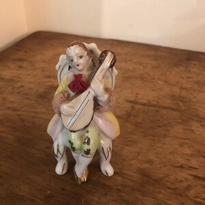 Vintage 1950s or 1960s Porcelain Miniature Colonial Edwardian Victorian Figurine Made in Japan!
