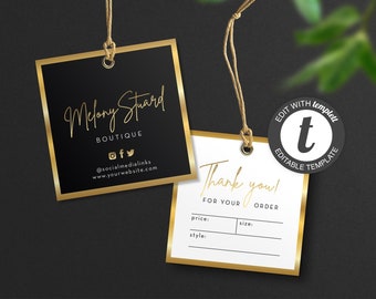 Ediatble Tag Label - Printable Hang Tag - Clothing Tag - Price Tag - Hang Tag Design - Labels and Tags - DIY Hang Tag Label - DIY Template