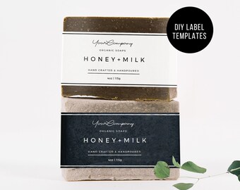 Soap label template, Editable soap label, DIY label, Bath product label , Reusable label template, Soap label, Templett, Label 8.5''x2''