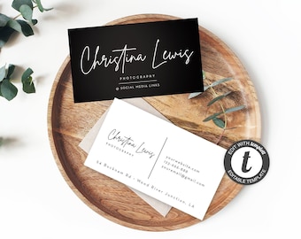 Printable Business Card Template - DIY Business Card - Stylish Beauty Card - Online Store Cards - Instant Business Stationery - Printables
