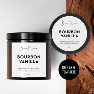 Candle Label - Editable Labels - DIY Label Template - Printable Product Label - Minimal label design - Print Unlimited - Custom label
