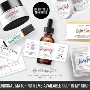 Wax Melts Label 2x3'' and 3x5'' - DIY Wax Melt Template - Editable Product Label Design - Customizable Editable Business Label Template image 8