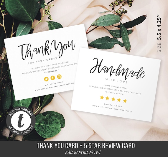 Freebie Printable Thank You Card