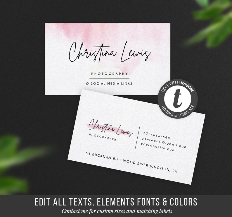 Diy Business Cards Free Template