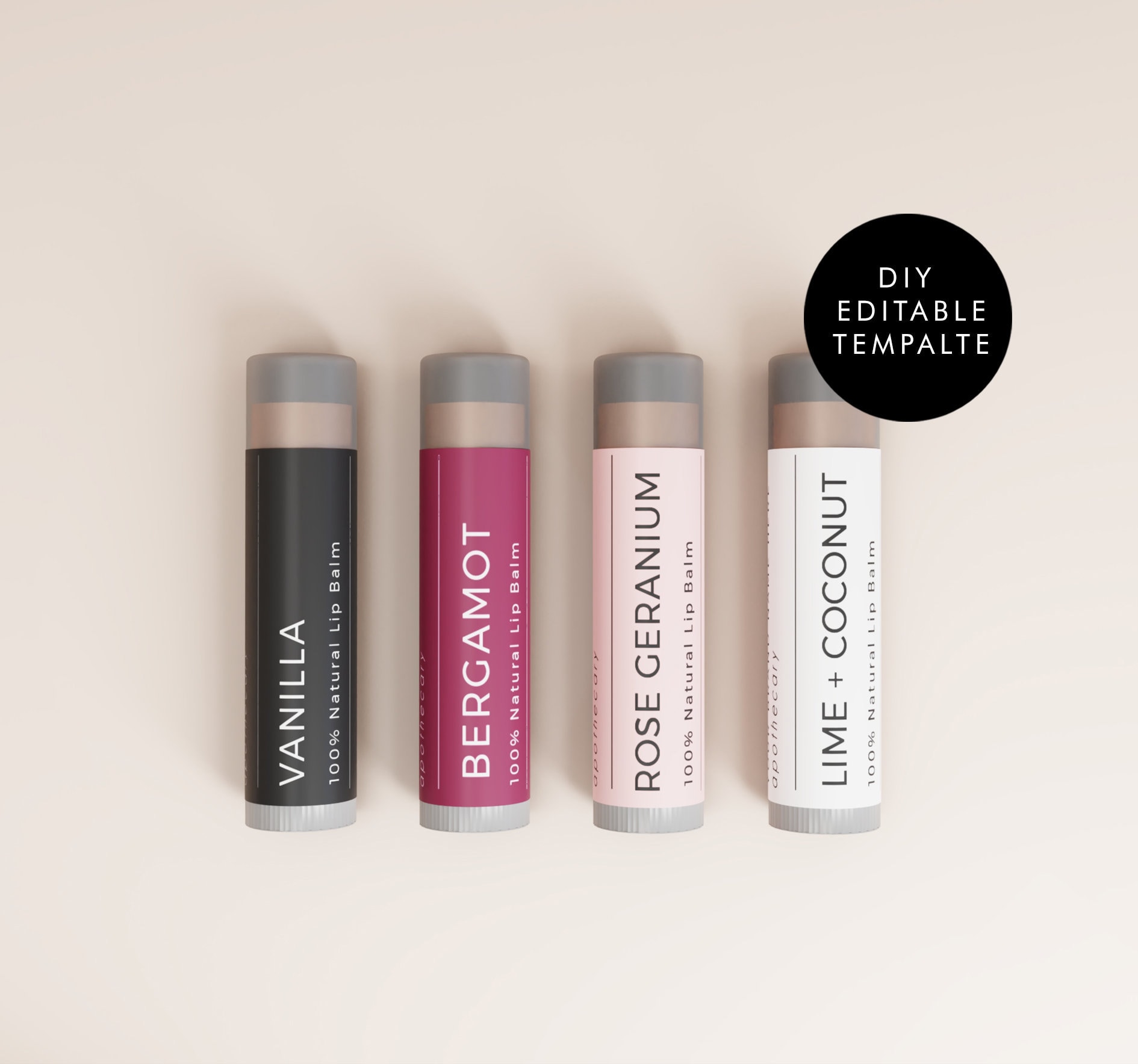 DIY Lip Balm Label Template Editable Lip Balm Label DIY Etsy Canada