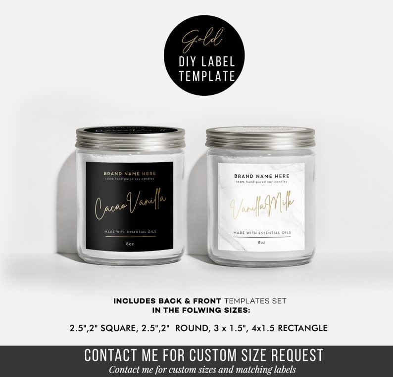 diy candle label templates tin candle label custom product