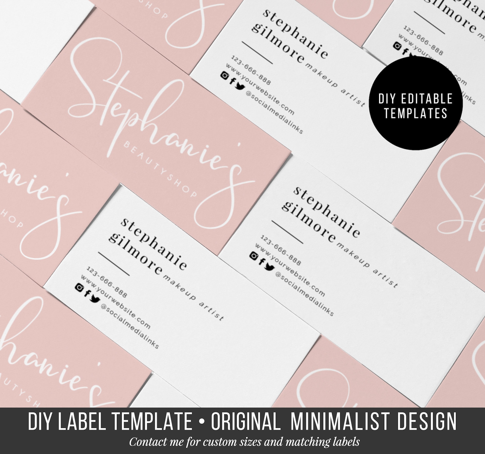 DIY Business Card Printable Business Card Template Instant - Etsy