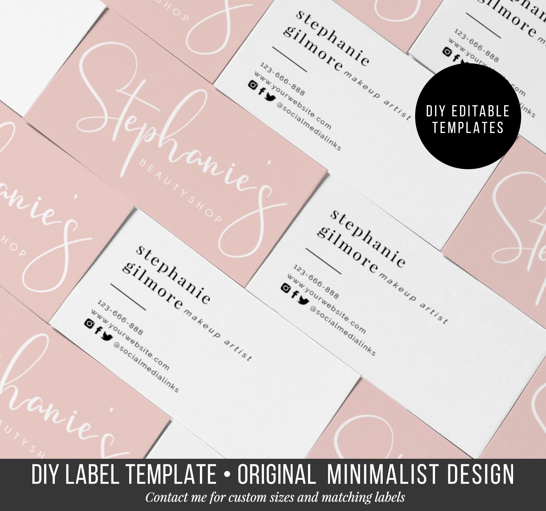 DIY Business Card Printable Business Card Template Instant - Etsy