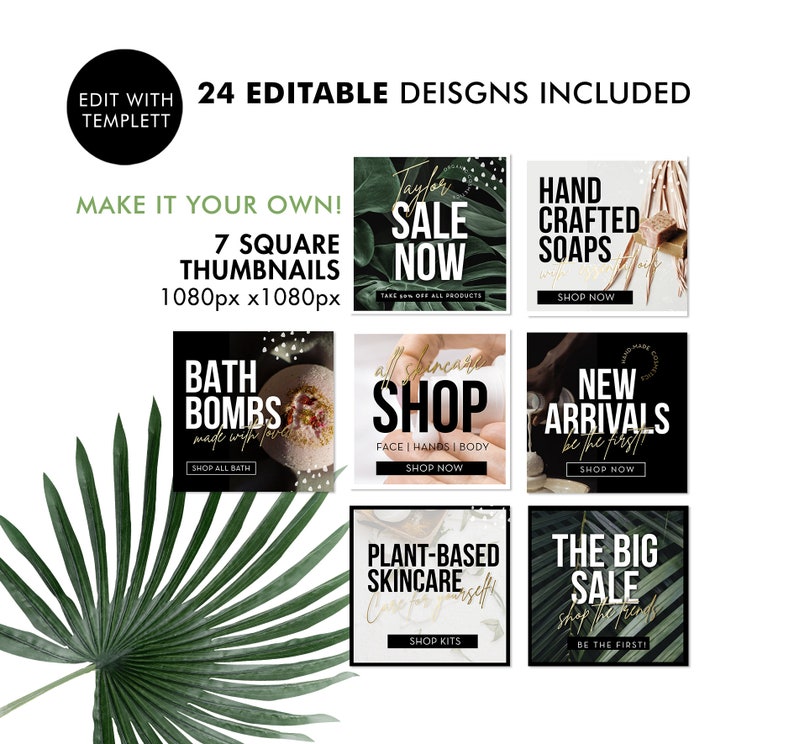 DIY Web Design Template, Editable Web Banner, Stylish Beauty Banners, Skin Care Banner Design, DIY Web Design Template, Makeup Thumbnails image 4