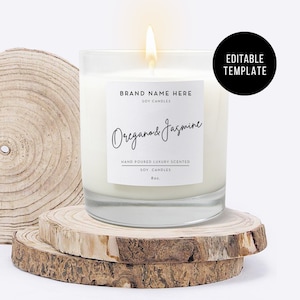 Soy Candle Labels Editable Label Product Label Template DIY Label ...