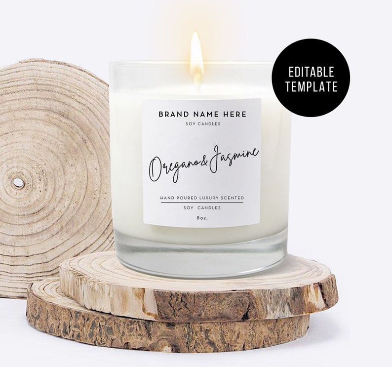 DIY Candle Label Templates Tin Candle Label Custom Product Etsy Australia