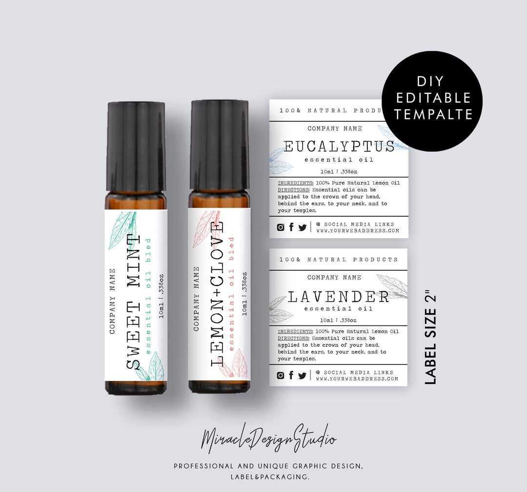 essential-oil-roller-bottle-labels-diy-label-custom-oil-label-template-editable-product-label-10ml-product-roller-label-design-2x2-etsy