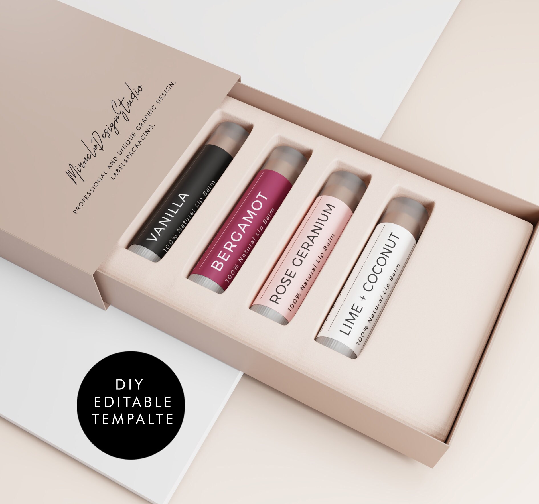 DIY Lip Balm Label Template Editable Lip Balm Label DIY Etsy