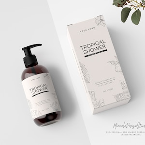 Custom product packaging + matching label - Professional custom packaging and label design - New brand design - Unique Graphic design