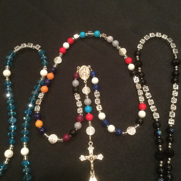 Personalized Custom Rosary (Wire strung)