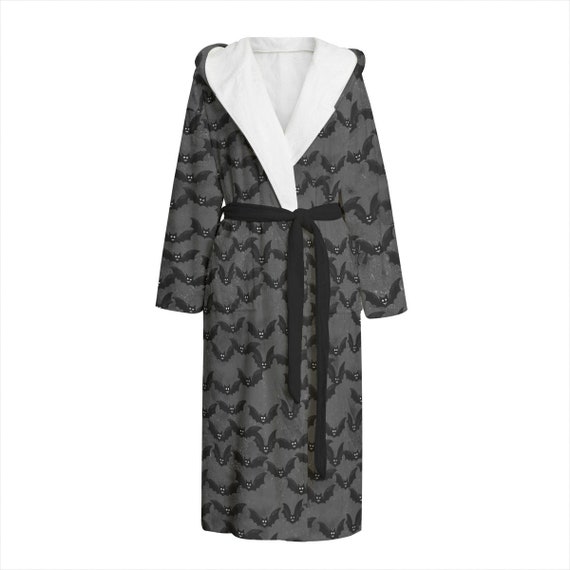 grey and white fluffy dressing gown White Fluffy Robe – Plush – Size S/M main image 1