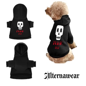 Punk Pup Skull Dog Jumper Hoodie Clothes Punk Alternative Apparel Pet All Sizes