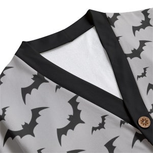 Grey Bats Spooky Print Cardigan Jumper Unisex Plus Size S-5XL - Etsy