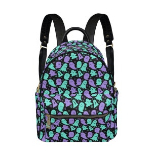 Small Spooky Cute Ghost Backpack Halloween Kawaii Pastel Goth