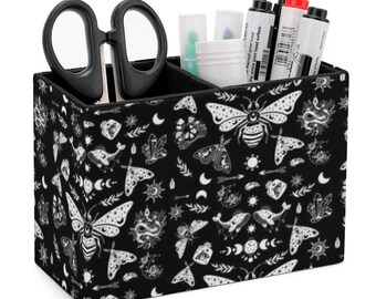 Celestial Moth Goth Pen or Makeup Brush Holder Organiser