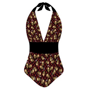 Horror Movie Jason Friday 13th Halter neck Swimsuit