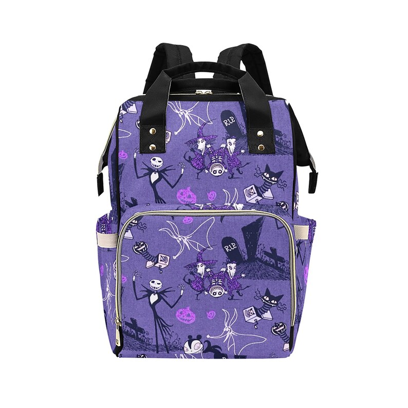 Purple Nightmare Before Christmas Diaper Backpack Mommy Bag Etsy