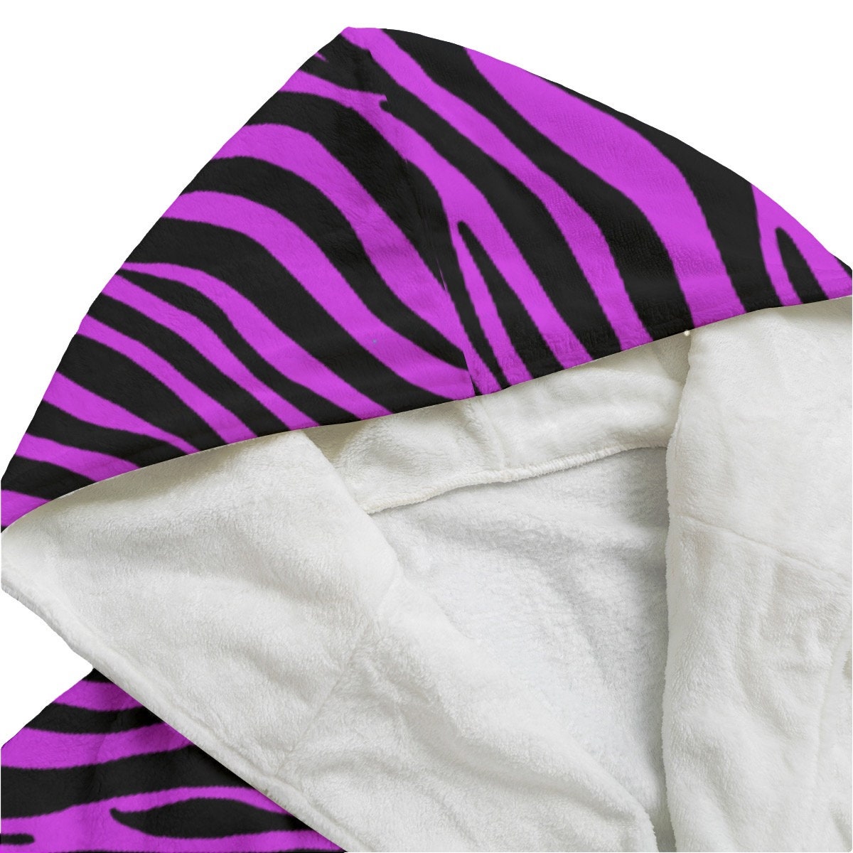 Pink Zebra Print Dressing Gown Bathrobe Etsy