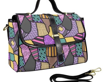 Sally Stitches Patchwork Damen Umhängetasche Handtasche Halloween Goth