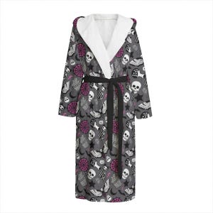 Halloween Spooky Print Dressing Gown Bathrobe Gift for her