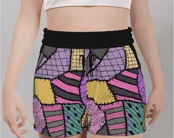 Sally Stitches Patchwork Casual Shorts with Pockets