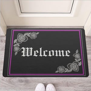Willkommen Fußmatte, Gothic Fußmatte, Gothic Witchy Fußmatte, Hexe Home Decor, Dark Side Rug, Gothic Teppich, Hexe Fußmatte