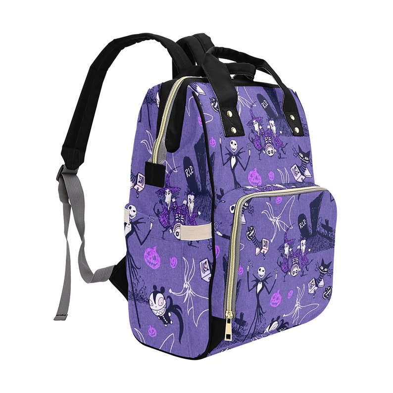 Purple Nightmare Before Christmas Diaper Backpack Mommy Bag Etsy