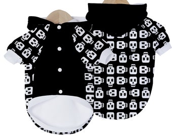 Skull Dog or Cat Jumper Hoodie Dog Clothes Punk Alternative Apparel Winter All Sizes