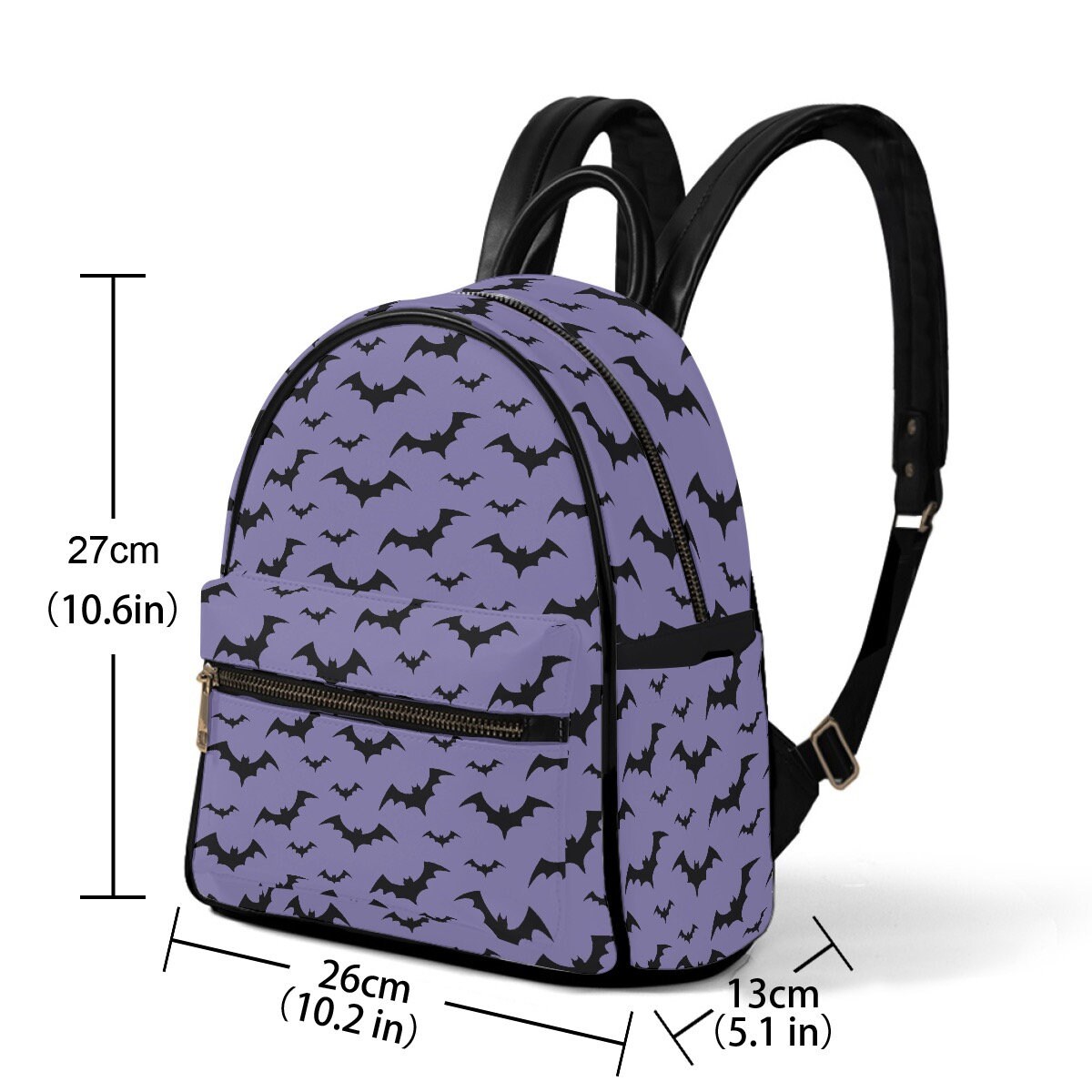 8627 Halloween Bat Backpack Purse Quilted Mini Fashion Backpacks 34367540_hi main image 3