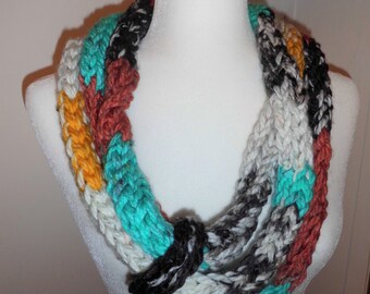 South Western Colors Knitted Bulky Scarf