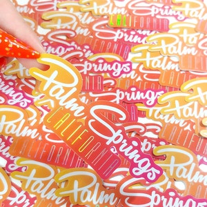 Palm Springs California Sunset Sticker