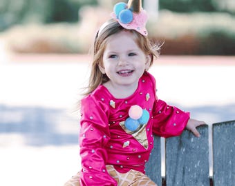 Ice Cream Costume Toddlers, Handmade Ice Cream Kids Costume , Ice Cream Girls Costume, Cute Ice Cream  Baby Costume