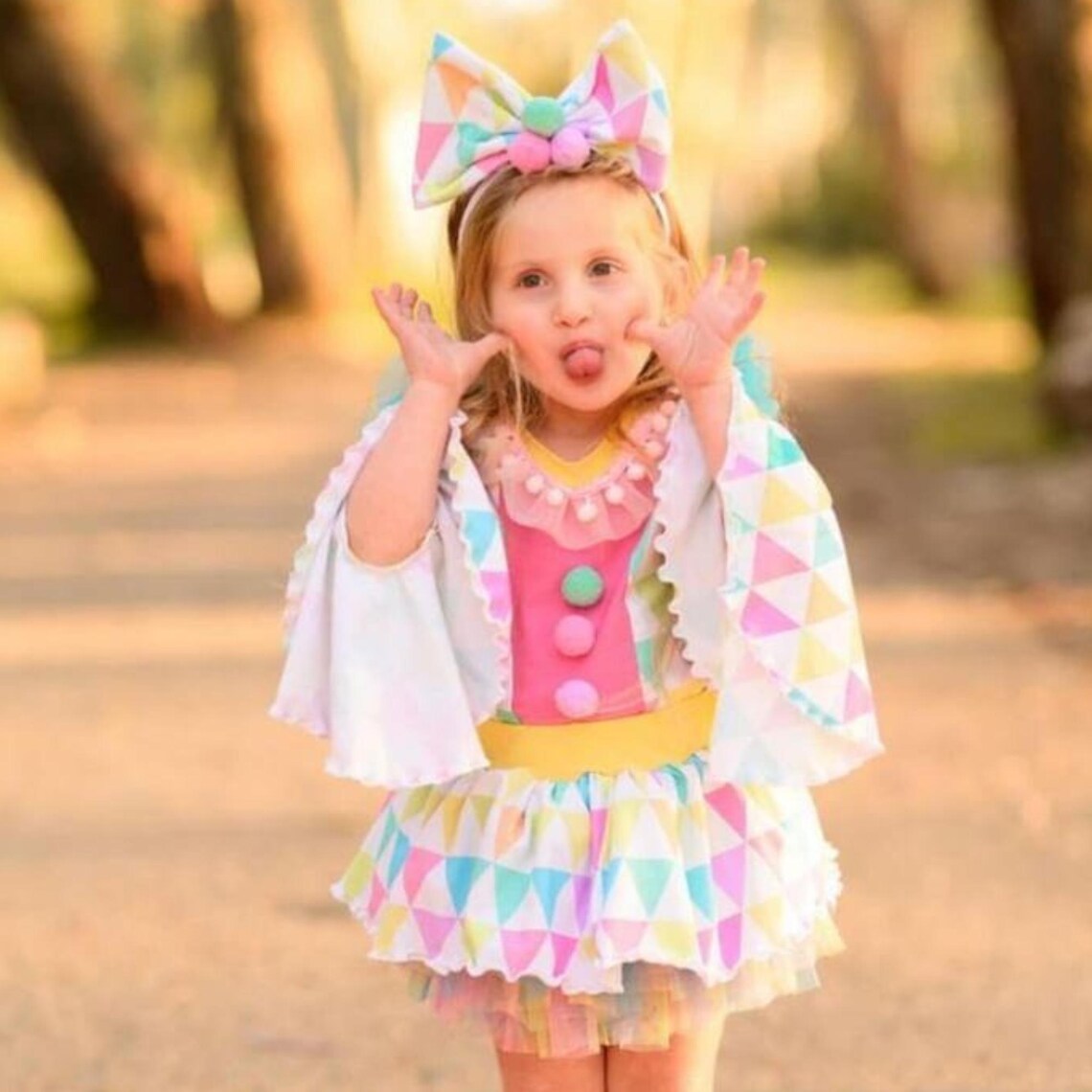 Clown Princess Childrens Costume main image 1