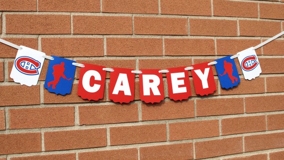 Custom Hockey Name Banner Montreal Canadiens Personalized Etsy