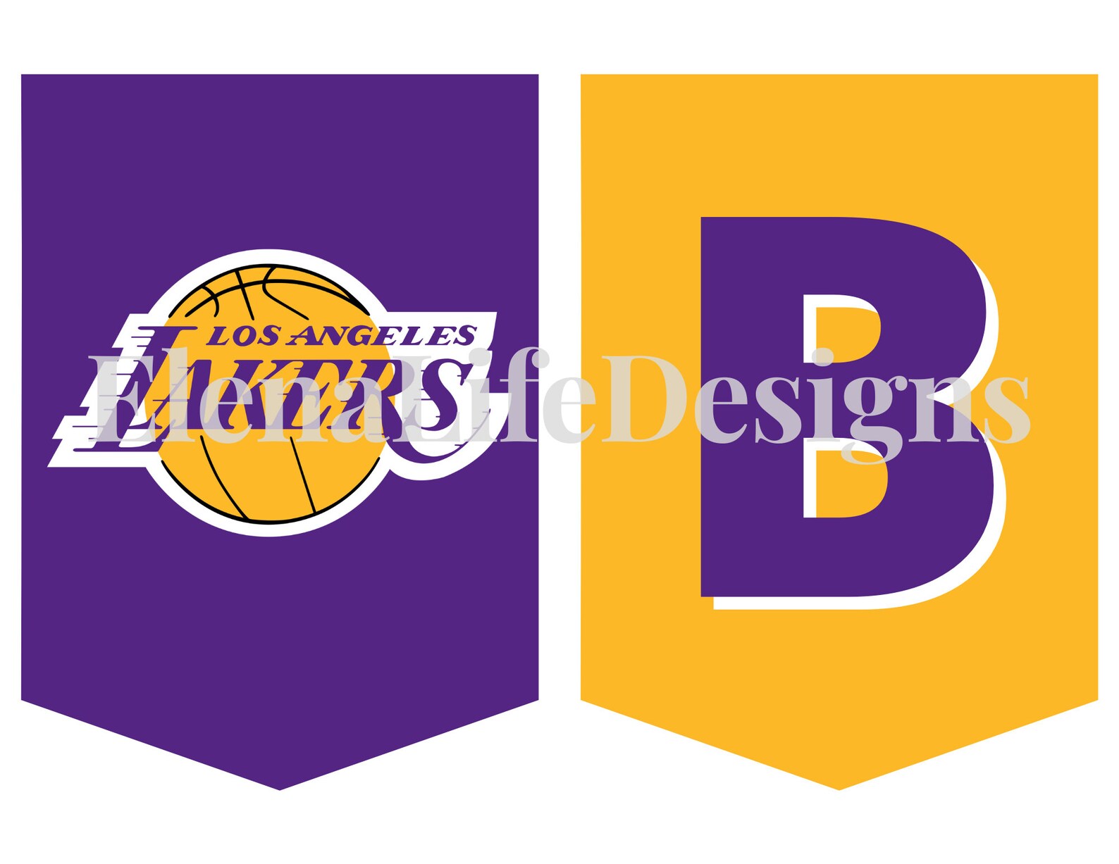 Printable Basketball Birthday Banner Los Angeles Lakers | Etsy