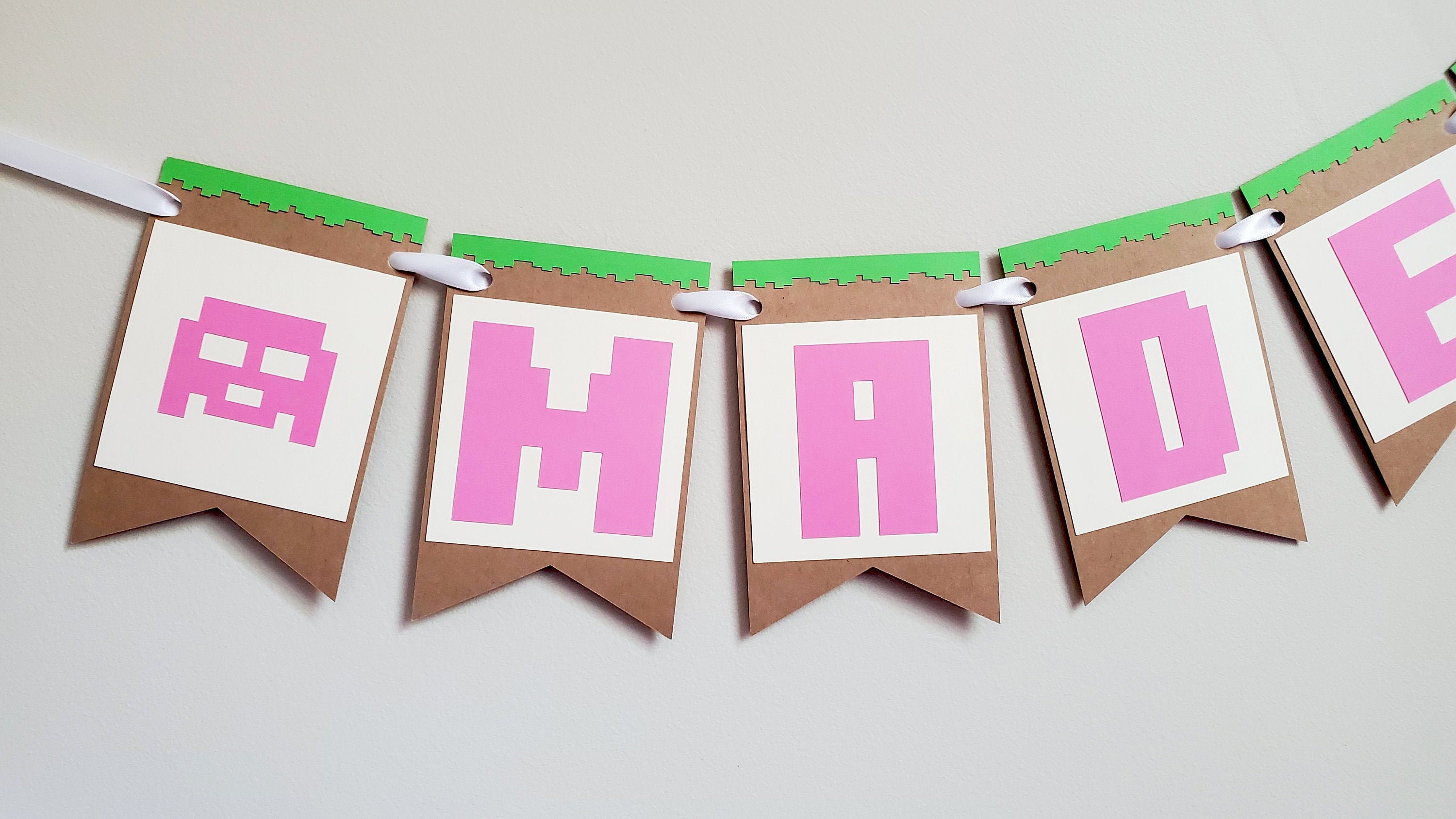 Download Minecraft Birthday Banner Birthday Decor Lego Party Decor Etsy