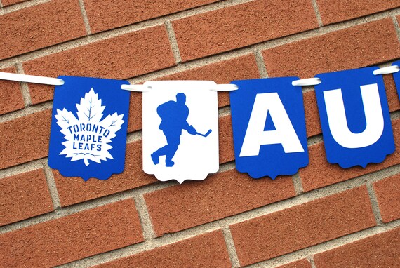 Custom Hockey Name Banner Toronto Maple Leafs Personalized Etsy