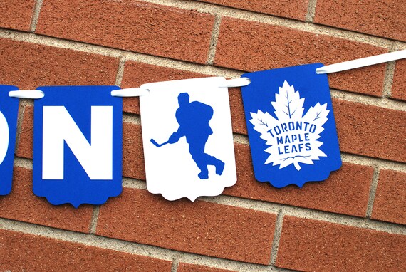 Custom Hockey Name Banner Toronto Maple Leafs Personalized Etsy