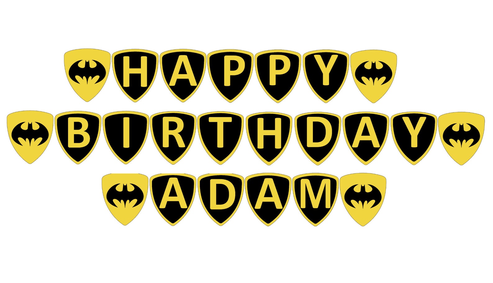 Batman Birthday Banner Batman Happy Birthday Decor Custom | Etsy