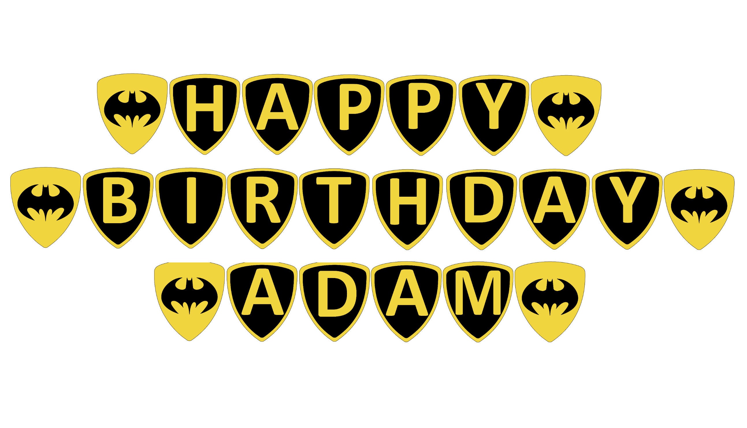 Batman Birthday Banner Batman Happy Birthday Decor Custom Etsy Batman Birthday Banner Batman Happy Birthday Decor Custom Etsy